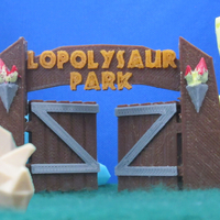 Lowpolysaurus Park Gates - Thumbnail 1