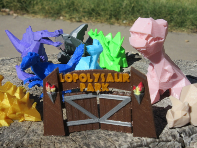 Lowpolysaurus Park Gates 3D Print 207176