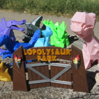 Small Lowpolysaurus Park Gates 3D Printing 207176