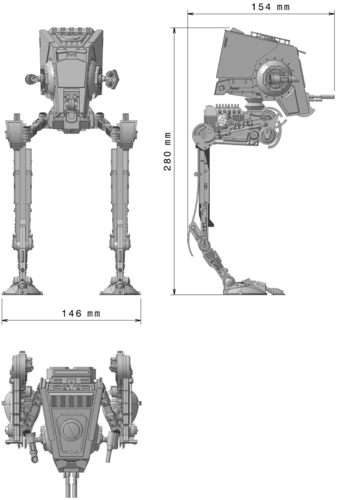 Star Wars ATST Walker - Ready to print - With instructions 3D Print 207369