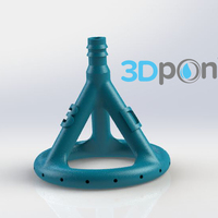 Small Sprinkler Head (3/8 inch) - 3Dponics Drip Hydroponics (1) 3D Printing 20749