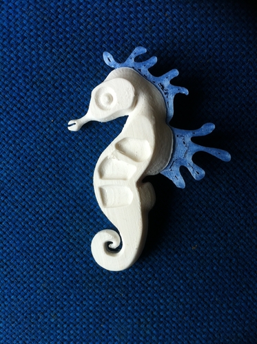 sea ​​horse ( 2 parts) no support 3D Print 207537