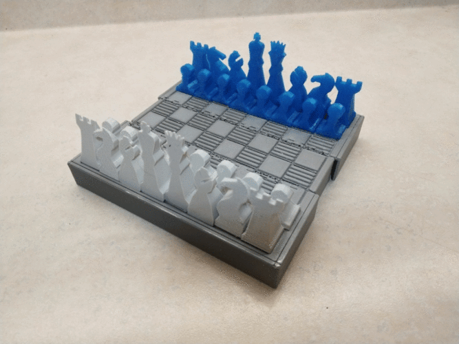 Pocket Chess Set 3D Print 207574