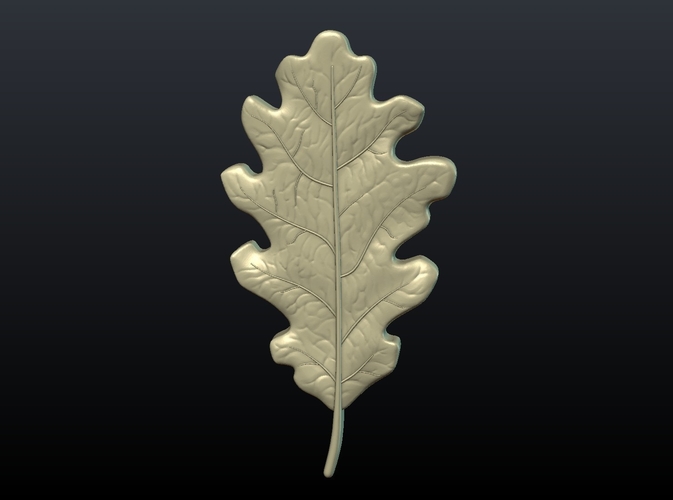 3D Printed Oak Leaf by Skazok Pinshape