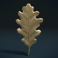 Small Oak Leaf 3D Printing 207621