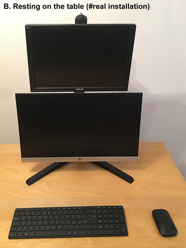 Dual vertical LCD monitor stand VESA, 3 assembly modes. 3D Print 207786