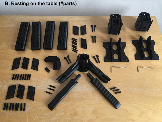 Dual vertical LCD monitor stand VESA, 3 assembly modes. 3D Print 207787