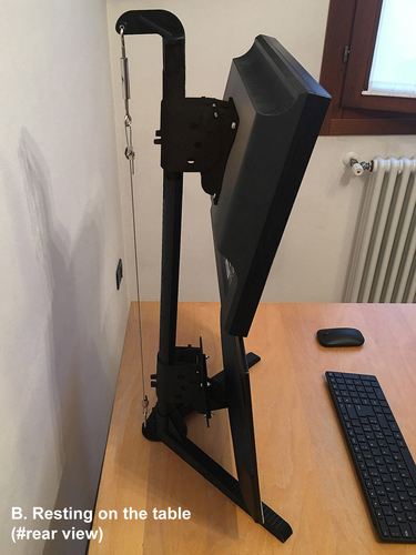 Dual vertical LCD monitor stand VESA, 3 assembly modes. 3D Print 207789
