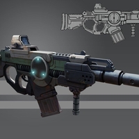 Small Halo Gun 3D Printing 207856