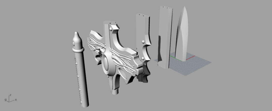 Goldar sword from mighty morphin power rangers 3D print model 3D Print 208039