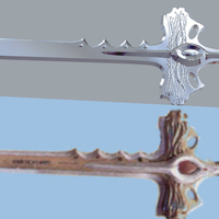 Goldar sword from mighty morphin power rangers 3D print model - Thumbnail 5
