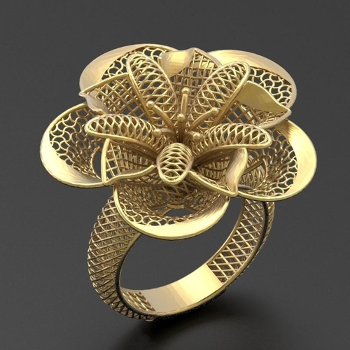 3D Printed Flower ring 2 by plasmeo3d | Pinshape