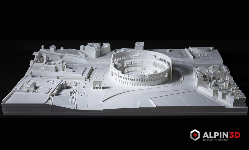 Printable Rome 1:500 for the wall 3D Print 208110