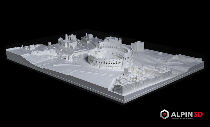 Printable Rome 1:500 for the wall 3D Print 208111