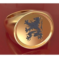 Small Flanders Lion ring 3D Printing 208114