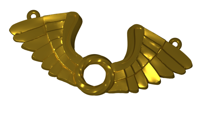 WING PENDENT 3D PRINT MODEL