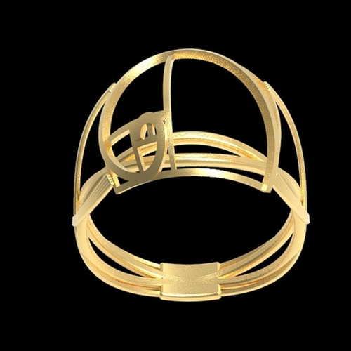 Fancy Fibonacci ring  3D Print 208399