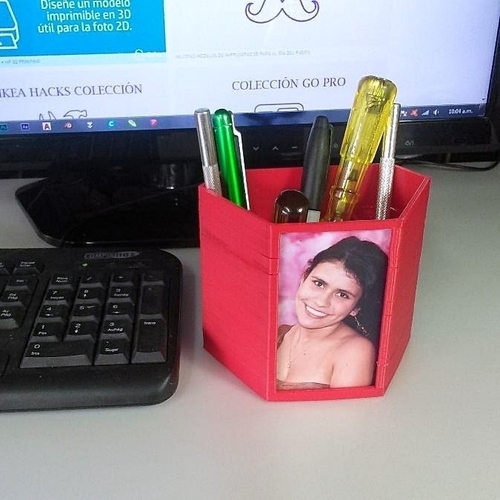 PENCIL POT, PHOTO HOLDER 3D Print 208643