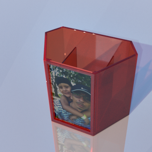 PENCIL POT, PHOTO HOLDER 3D Print 208646