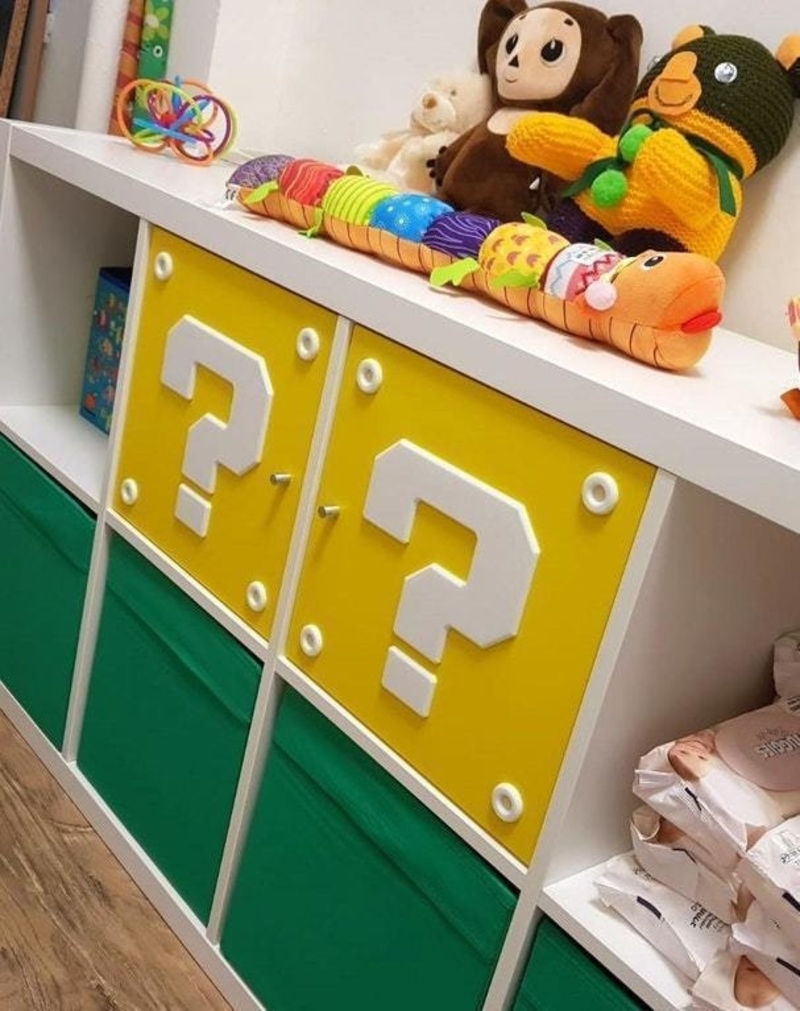 SUPER MARIO QUESTION MARK BLOCK IKEA FOR SHELFS