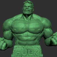 Small Hulk bust 3D Printing 208745