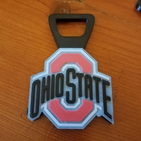 Small Ohio State Themed Beer/Soda/Pop Bottle Opener 3D Printing 208803