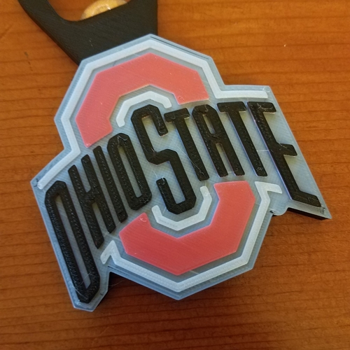 Ohio State Themed Beer/Soda/Pop Bottle Opener 3D Print 208804