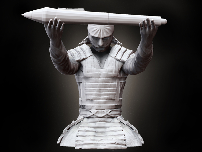 Free Samurai Holder for tablet pens 3D Print 20883