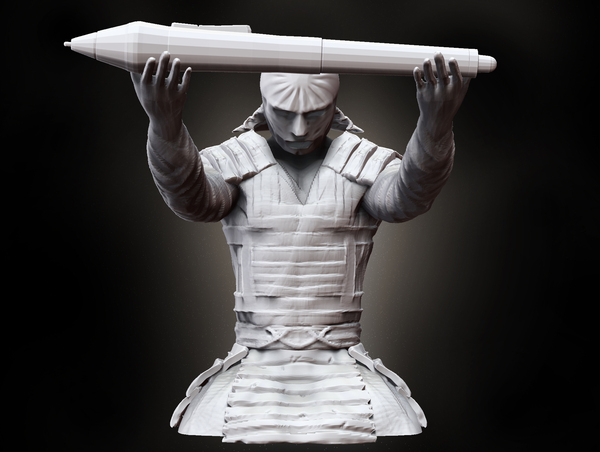 Medium Free Samurai Holder for tablet pens 3D Printing 20883