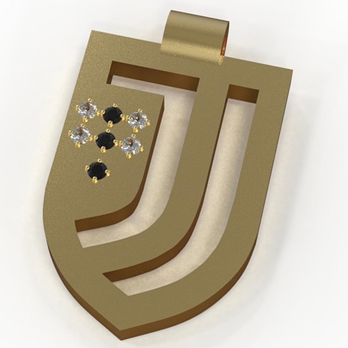 Juventus pendant 7 gems 3D Print 208888