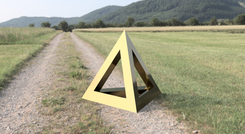 hollowed TETRAHEDRON 