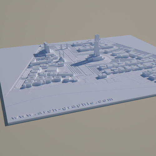 University Siteplan 3D Print 209310