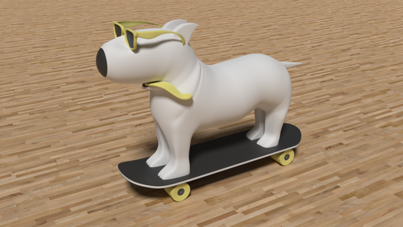  Dog Skater Keychain
