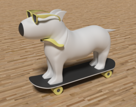 Pin  Dog Skater Keychain 3D Printing 209595