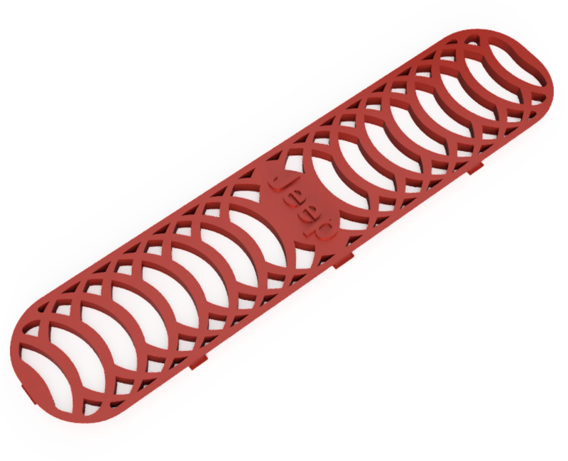 Jeep Wrangler JK Grille Inserts with Jeep Design