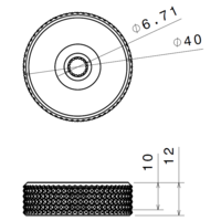 Knob - cap for potentiometer or encoder D40x12mm - Thumbnail 8