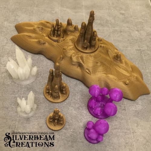 28mm Cavern Terrain Set 3D Print 210103