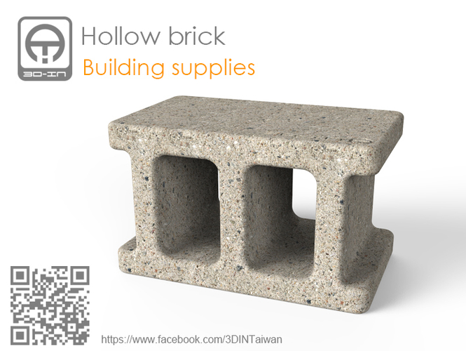 Hollow brick 3D Print 210237