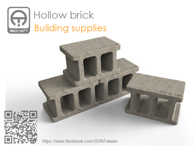 Hollow brick 3D Print 210238
