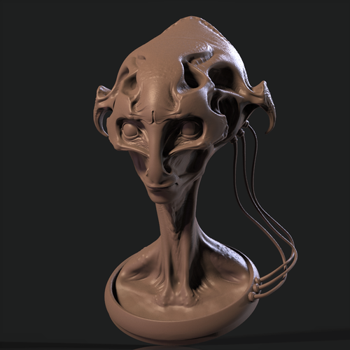 Alien Head 3D Print 210760
