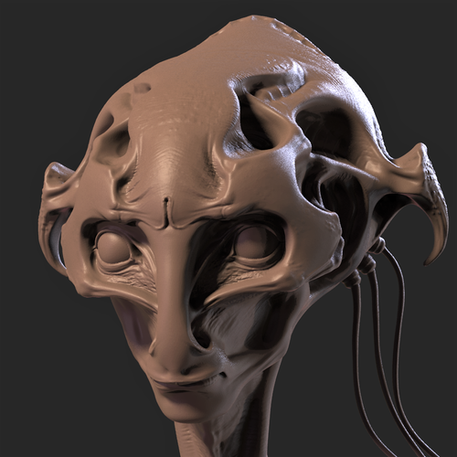Alien Head 3D Print 210761