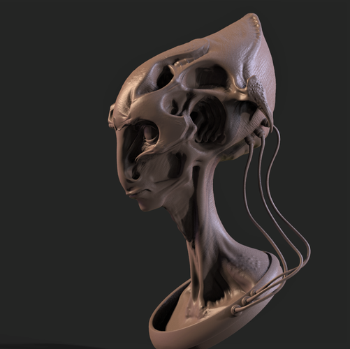 Alien Head 3D Print 210763