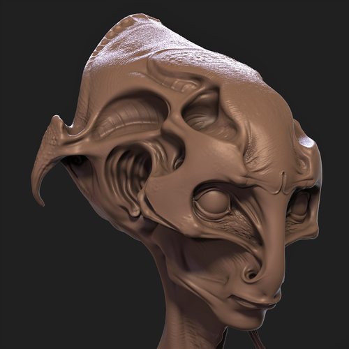 Alien Head 3D Print 210764