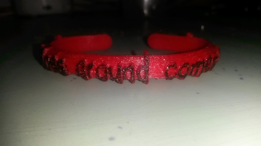 Text bracelet 3D Print 210778
