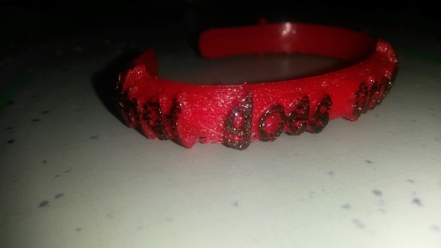 Text bracelet 3D Print 210779