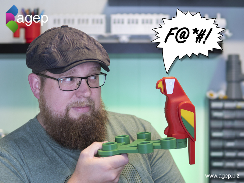 Human Scale Working LEGO Parrot