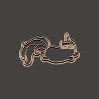 Cat unicorn cookies cutter - Thumbnail 2