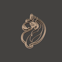 Unicorn head cookies cutter - Thumbnail 1