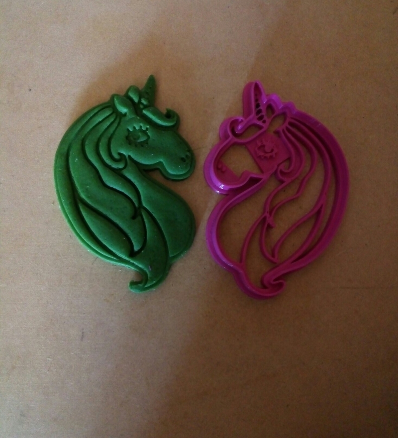 Unicorn head cookies cutter