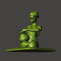 African Woman Sculpture Figure - Thumbnail 2
